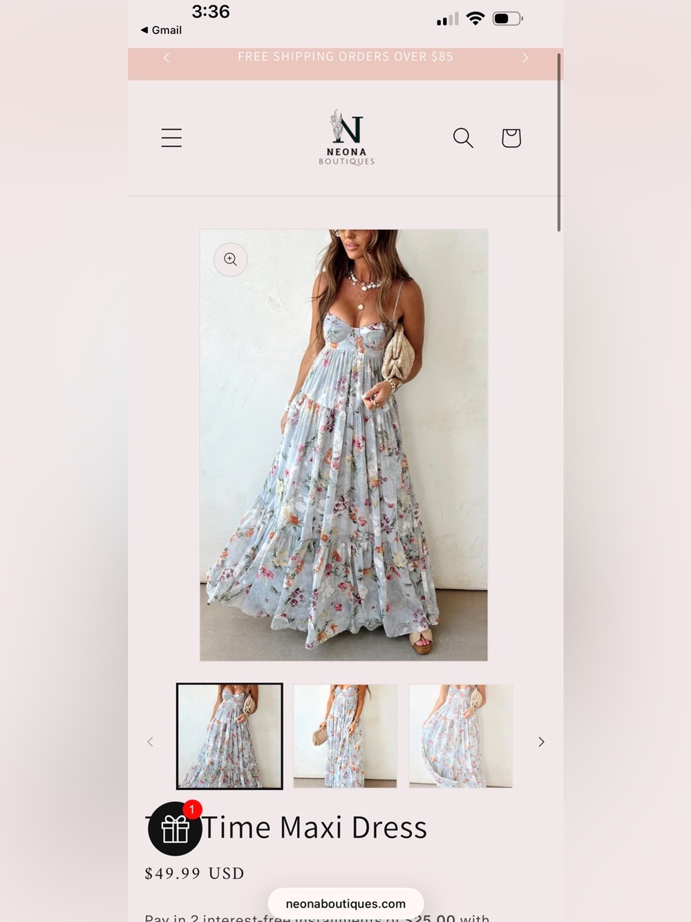 Pastel Floral Spaghetti Strap Sundress
